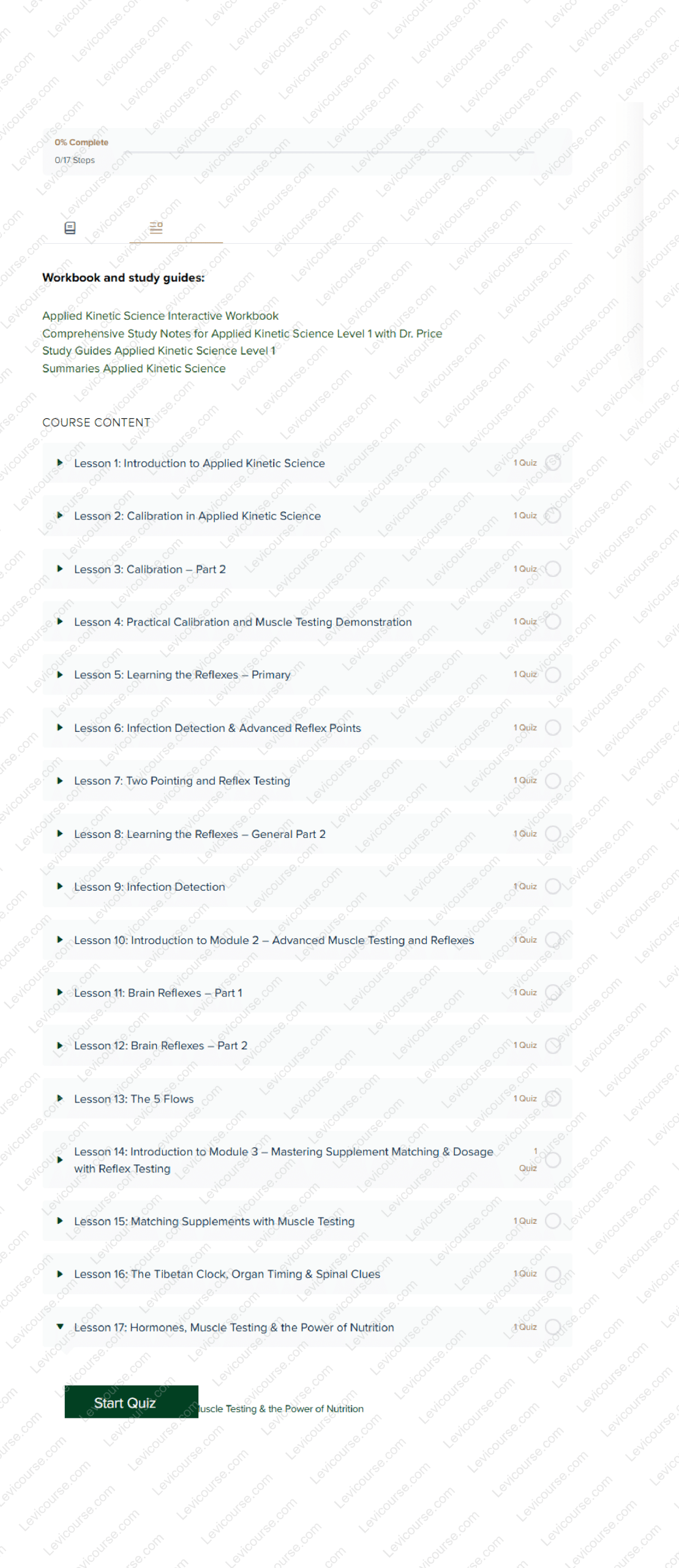 Applied Kinetic Science Certification by Dr. Price Content Proof from Applied Kinetic Science Certification by Dr. Price.