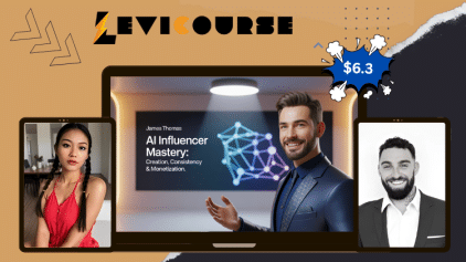 AI Influencer Mastery course by James Thomas for content creation and monetization.