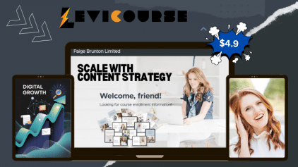 Scale with Content Strategy course by Paige Brunton teaching SEO, email, and blogging.