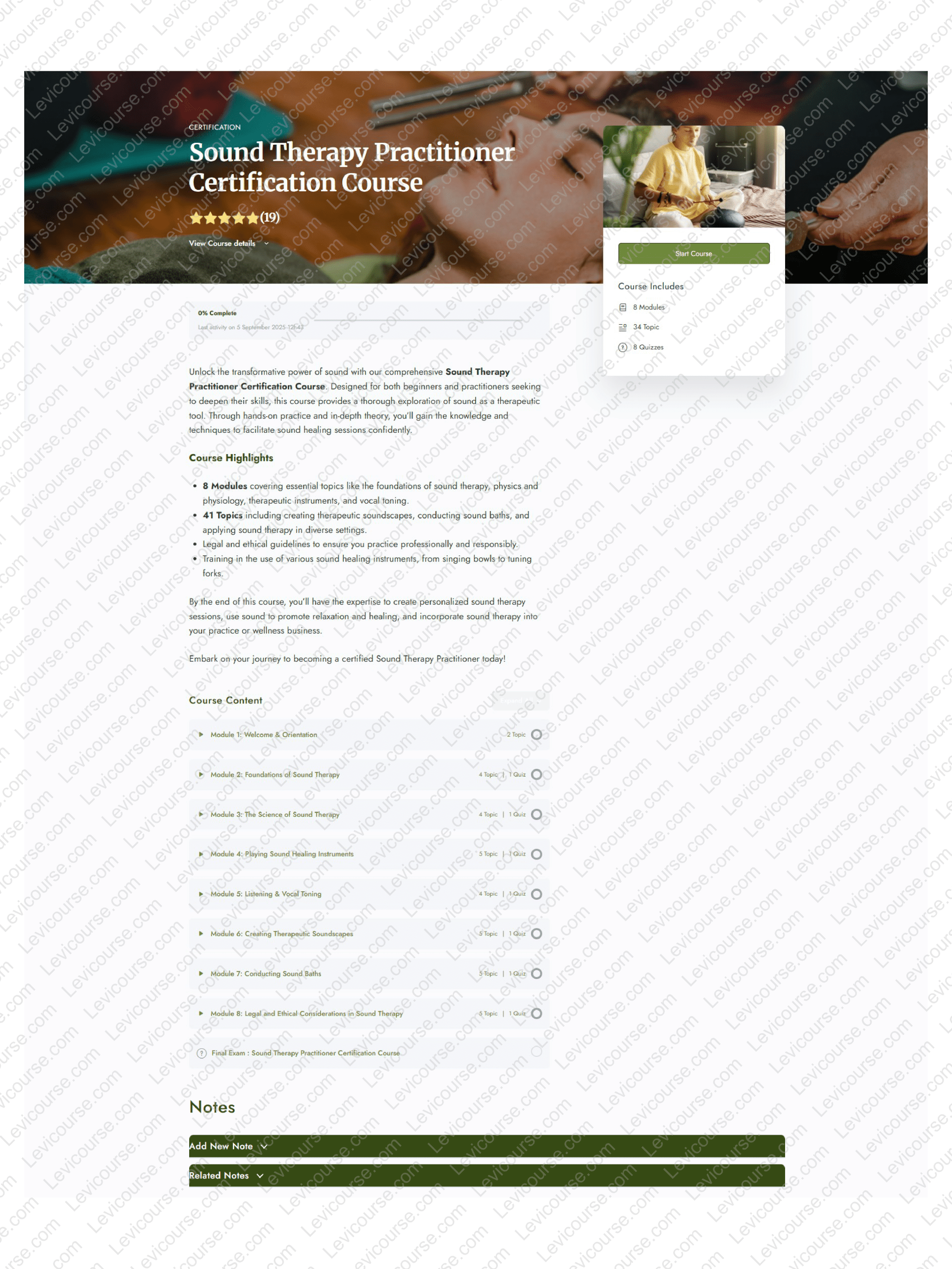 Sound Therapy Practitioner Certification Course by Scholistico Content Proof from Sound Therapy Practitioner Certification Course by Scholistico.