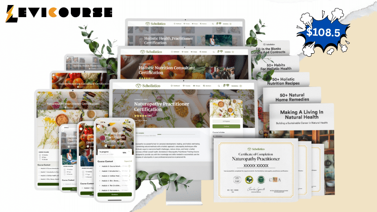 The Complete Natural Health Certification Bundle by Scholistico The Complete Natural Health Certification Bundle by Scholistico for practitioners.