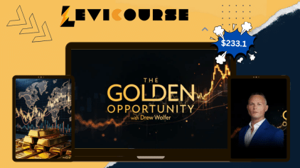 The Golden Opportunity course by Drew Wolfer teaching gold trading, chart analysis, and investment strategies.