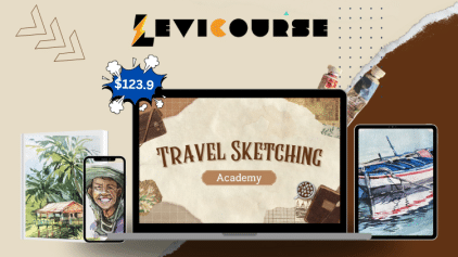 Travel Sketching Academy by Anastasiia Morozova course to master landscapes, people, and urban scenes.