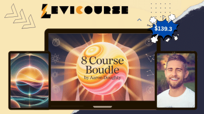 8 Course Bundle by Aaron Doughty featuring meditation, manifestation, and self-transformation lessons.