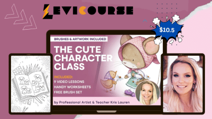 Cute Character Class digital art course by Kris Lauren for drawing and painting adorable characters.
