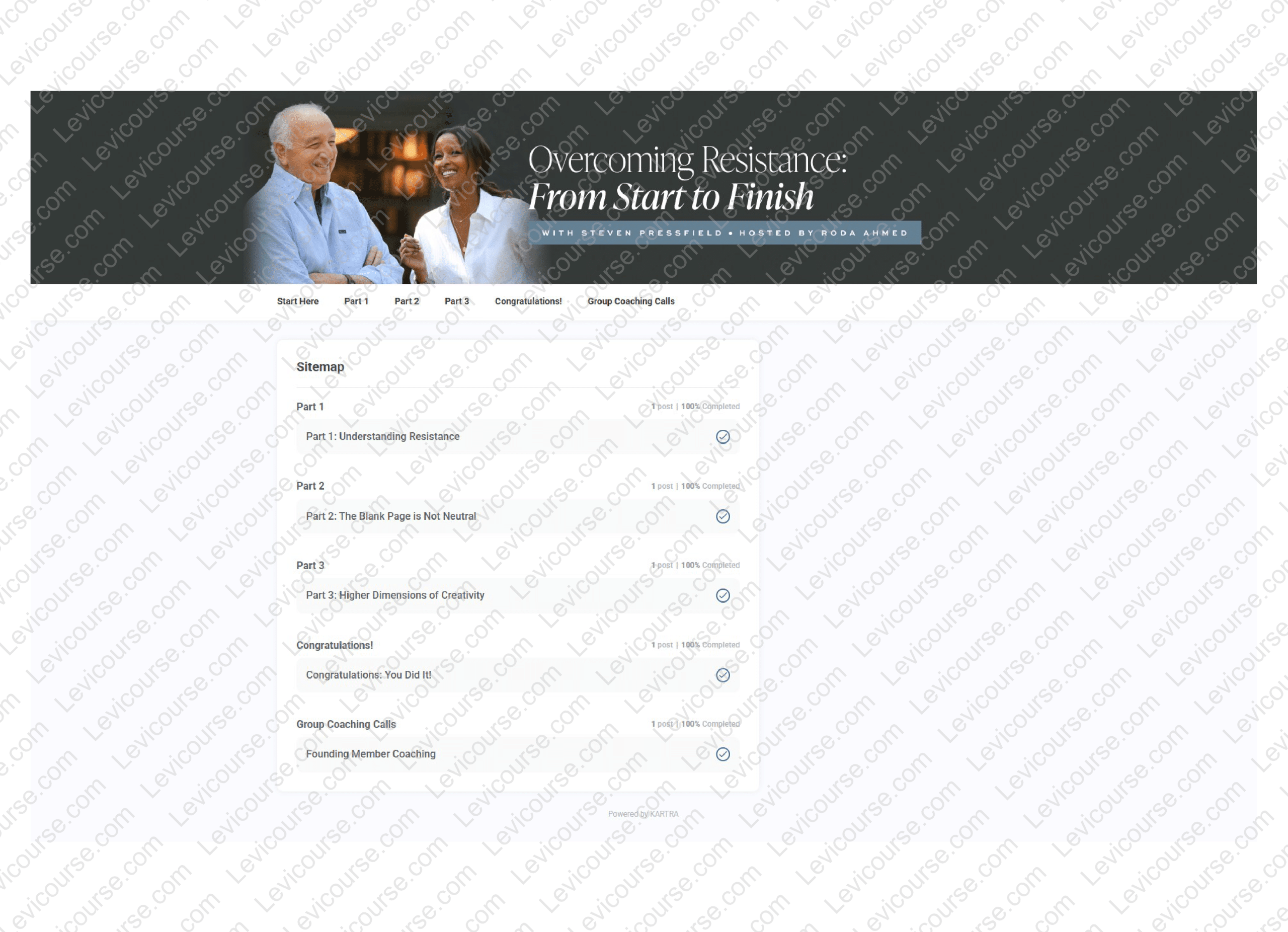 Overcoming Resistance: From Start to Finish by Steven Pressfield Content Proof from Overcoming Resistance: From Start to Finish by Steven Pressfield.