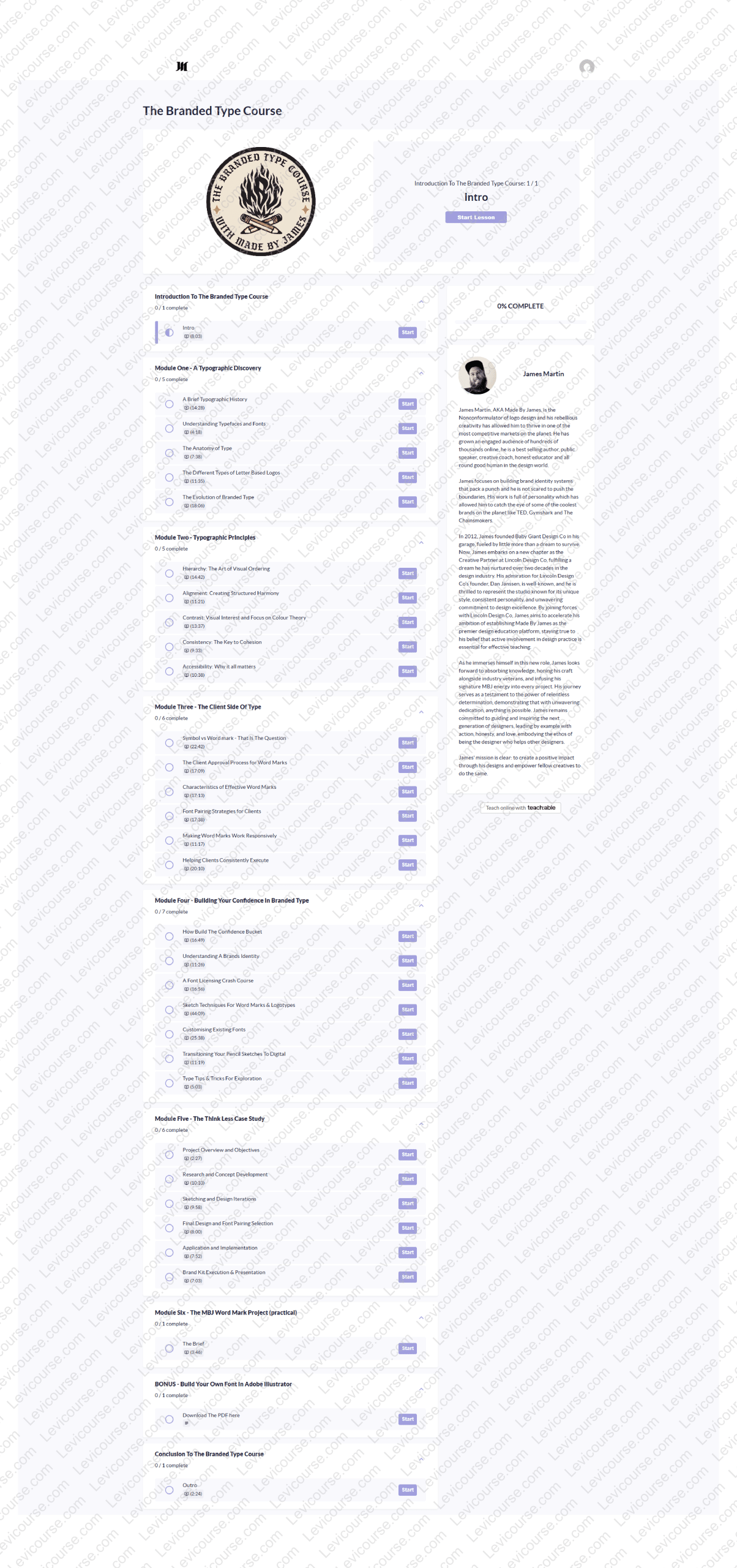 The Branded Type Course by James Martin Download from The Branded Type Course by James Martin.