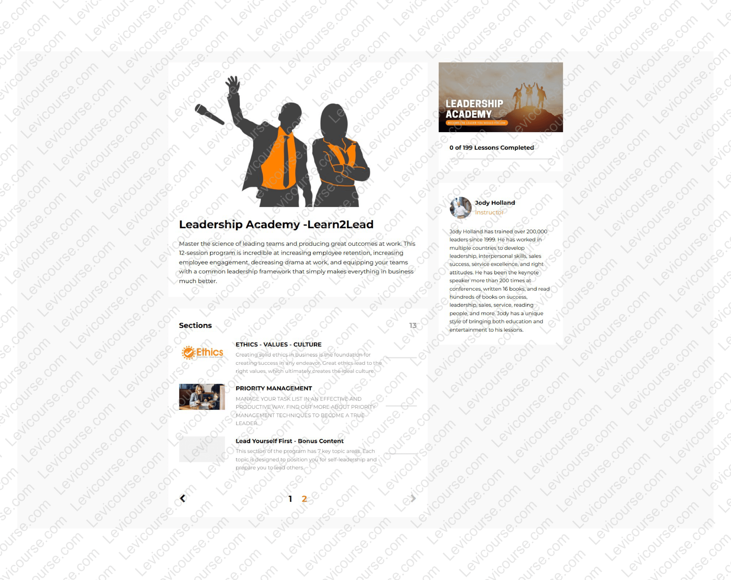 Leadership Academy by Jody Holland Page 2 Download from Leadership Academy by Jody Holland.