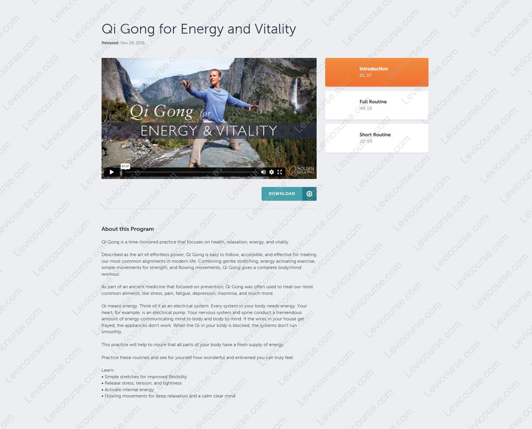 Qi Gong for Energy and Vitality by Lee Holden Proof Download from Qi Gong for Energy and Vitality by Lee Holden.