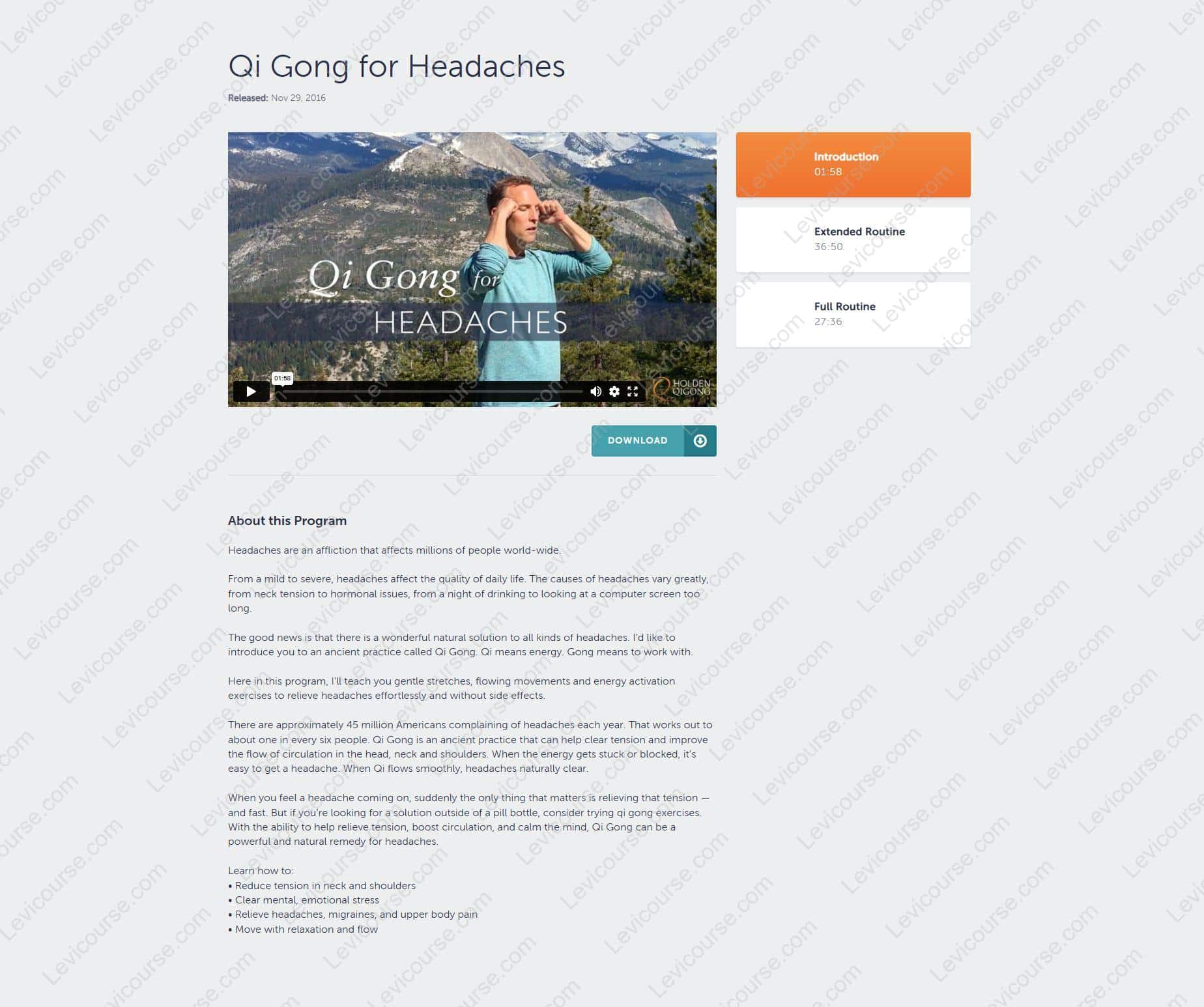 Qi Gong for Headaches by Lee Holden Proof Download from Qi Gong for Headaches by Lee Holden.