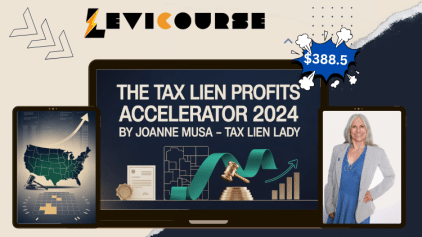 The Tax Lien Profits Accelerator 2024 by Joanne Musa course thumbnail.