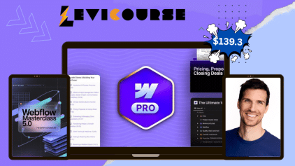 Webflow Masterclass 5.0 Pro Content by Kaleb Jae thumbnail.
