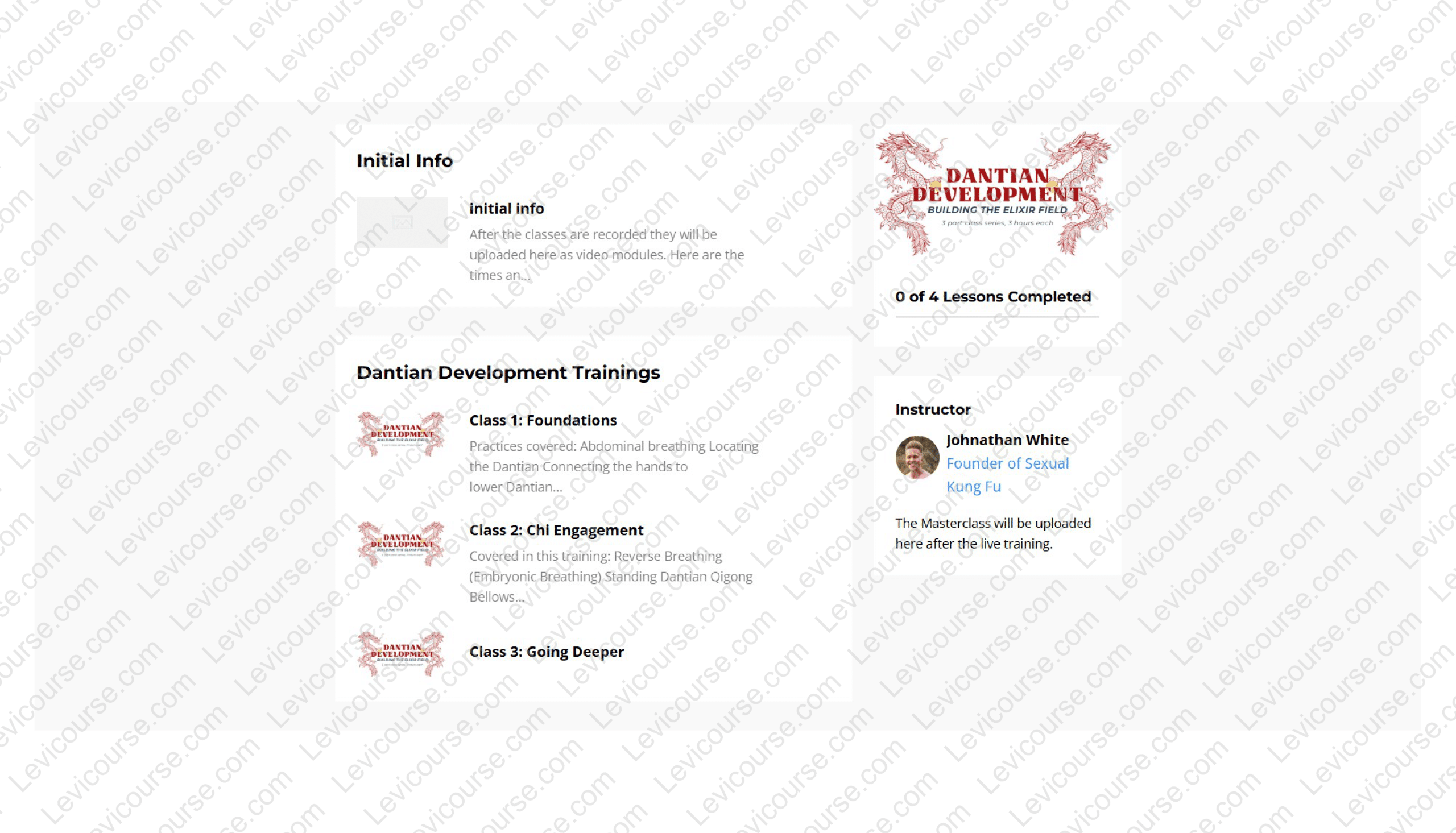 Dantian Development: Forming the Elixir Field 丹田 by Johnathan White Proof Download from Dantian Development: Forming the Elixir Field 丹田.